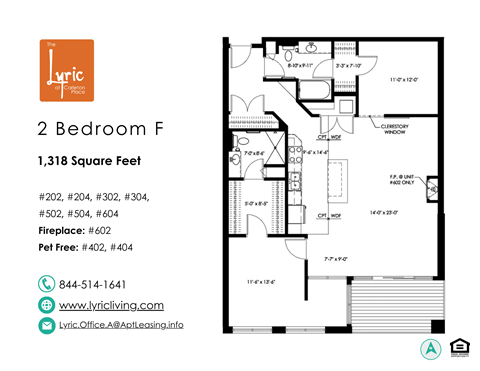 a floor plan of the 2 bedroom f